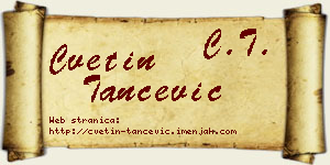 Cvetin Tančević vizit kartica